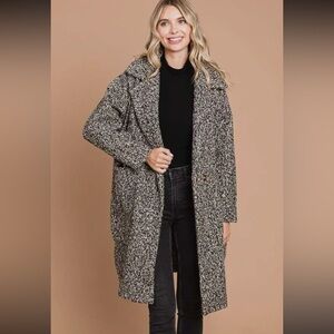 VANNILA Oversized Boucle Double Breasted Coat